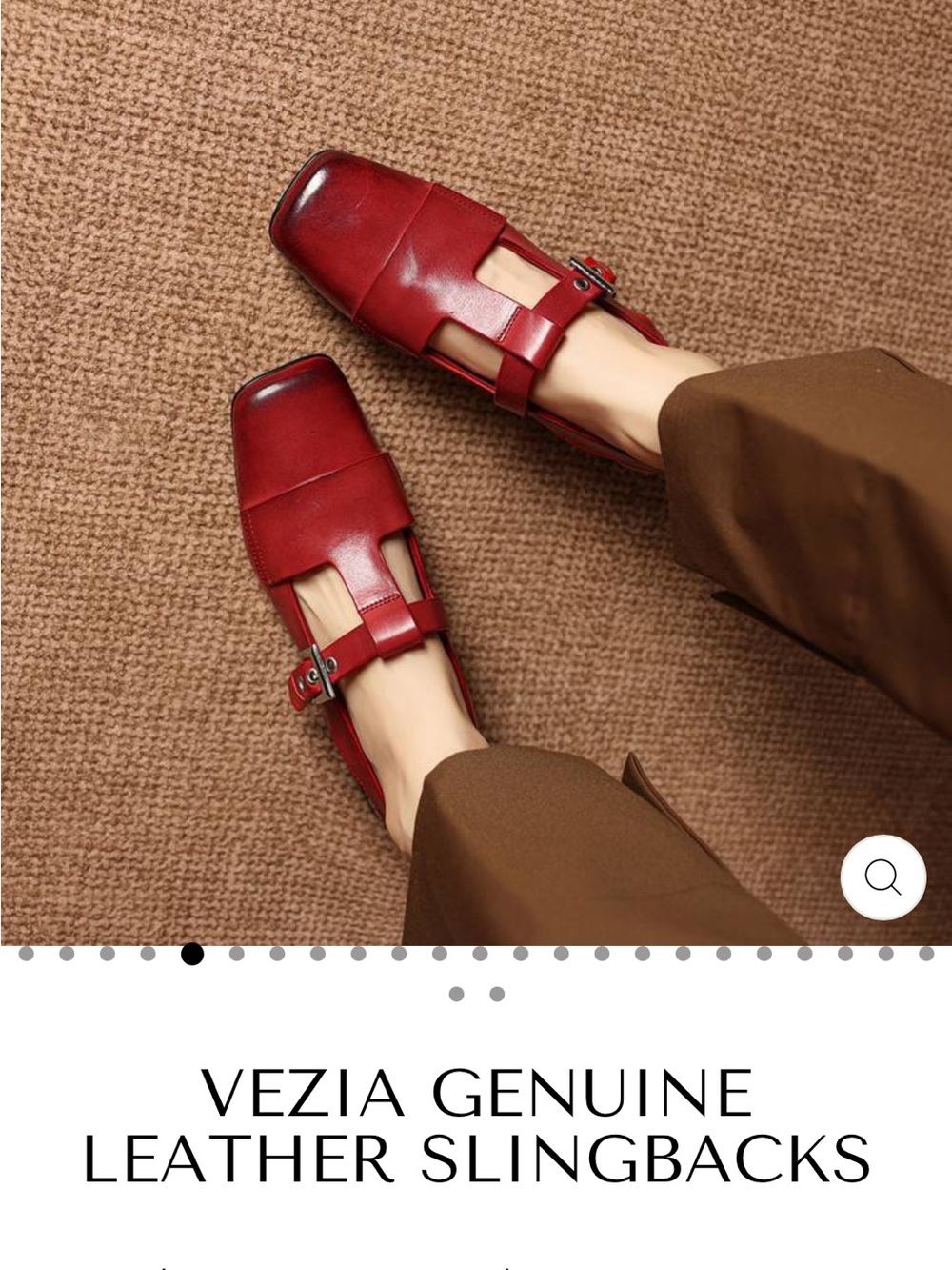 Red Leather Slingback Mules - Picture 12 of 14